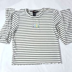 🖤 5/$20 🖤 POLLY & ESTHER.. striped, ribbed, long sleeve top..